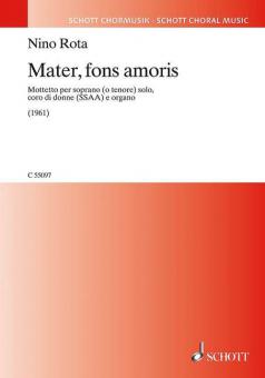 Mater, fons amoris Download
