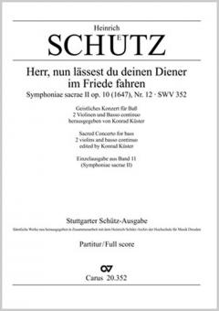 Herr, nun lässest du deinen Diener SWV352 