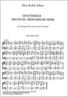 Einstimmige deutsche Ordinariumsmesse 