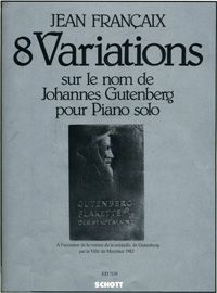 8 Variationen über den Namen Johannes Gutenberg 