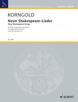 Nine Shakespeare Songs Op. 29 & 31 Download