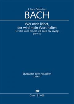 Wer mich liebet, der wird mein Wort halten (I) Standard