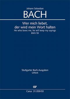 Wer mich liebet, der wird mein Wort halten (I) Standard