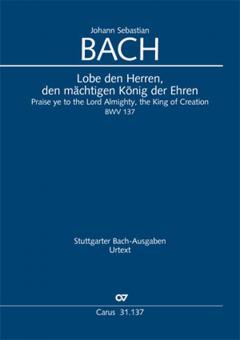 Praise ye to the Lord Almighty, the King of Creation BWV 137 Standard