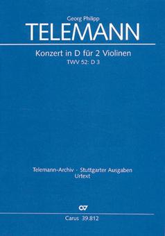Konzert in D-Dur für 2 Violinen TVWV52 
