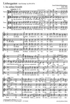 Rheinberger: Liebesgarten op. 80 