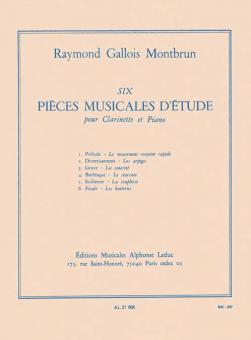 6 Pieces musicales d'étude 
