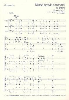 Missa brevis a 3 voci 