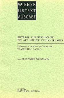 Ergänzungen zum Verlagsverzeichnis Tranquillo Mollo 