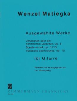 Variations on a Bohemian song, Sonata in E minor, Variations caprici op. 5 / op. 31 / op.10 