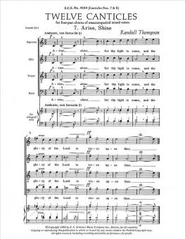 Twelve Canticles No. 7 & 8 