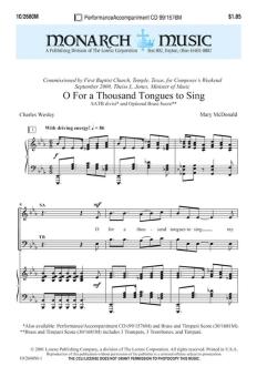 O For A Thousand Tongues To Sing! 