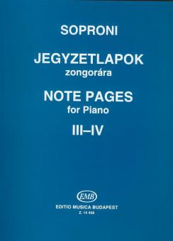 Note Pages for piano Iii-iv 
