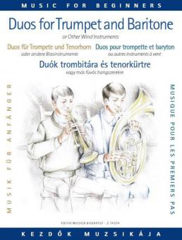 Duos for Trumpet and Baritone (or Trombone) for Beginners 