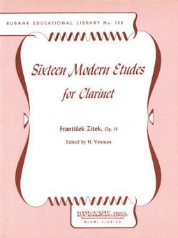 16 Modern Etudes For Clarinet op.14 