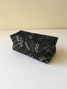Waschtasche eckig Komponisten - schwarz 