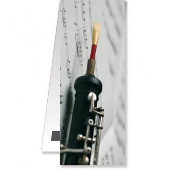 Lesezeichen Oboe/Notenblatt magnetisch 