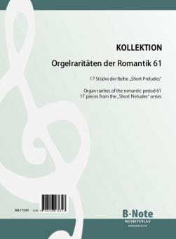 Organ rarities of the romantic period 61: 17 Pieces from 'Short preludes' series 