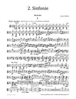 Symphony No. 2 (Resurrection) for choir and orchestra (orchestral parts) 