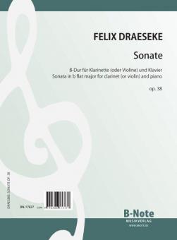 Sonata for clarinet (or violin) in b flat major op.38 