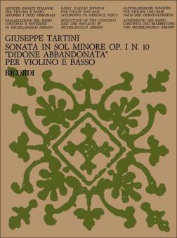 Sonata Op. 1 Nr. 10 G Minor Violin Piano Didone Abbandonata 2nd Ed 