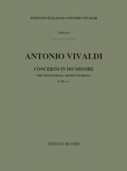 Concerto C Minor Violoncello Strings Continuo RV401 Score Fiii#1 T19 