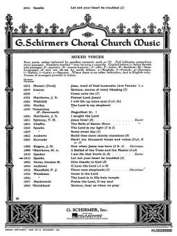 Let Not Your Heart Be Troubled Soprano Solo Organ 