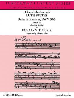 Lute Suite In E Minor BWV 996 