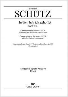 In dich hab ich gehoffet, Herr SWV 446 Standard