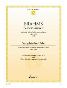 Feldeinsamkeit op. 86 Nr. 2 - Sapphische Ode op. 94 Nr. 4 Standard