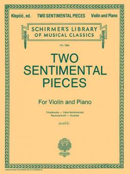 Two Sentimental Pieces Violin Piano 