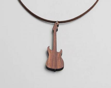 Halskette E-Gitarre Walnuss 