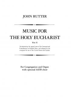 Music For The Holy Eucharist Rite II 
