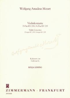 Cadenzas to the violin concertos D major and A major KV 218/KV 219 