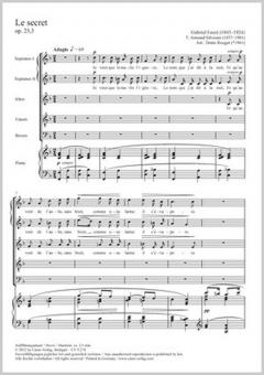 Le secret op. 23,3 Standard