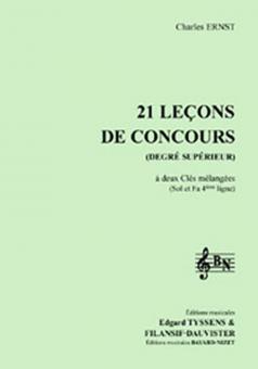 21 leçons de concours du degré supérieur - Chant élève 2 clés 