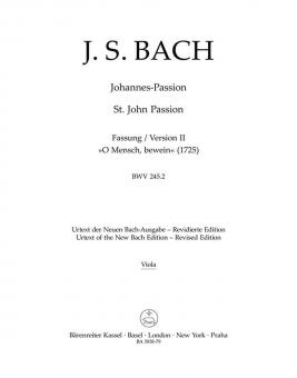 St. John Passion "O Mensch, bewein" BWV 245.2 