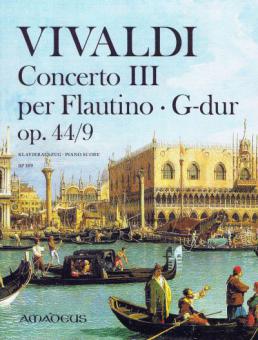 Concerto 3 per Flautino in G-dur op. 44/9 - Klavierauszug mit Flautino 