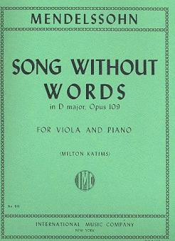 Song without Words in D major op. 109 
