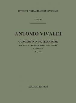 Concerto per Violino, Archi e Basso Continuo in Fa L'Autunno op. 8 