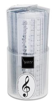 Linealbox Notenzeile transp. 15cm (44 pcs) 