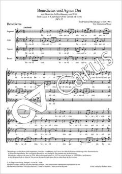 Benedictus and Agnus Dei JWV 57 Standard