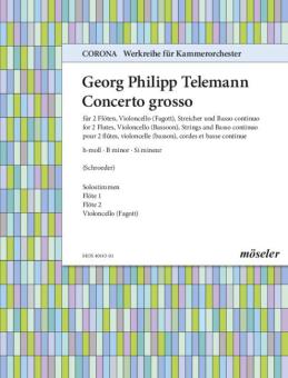 Concerto B minor TWV 53:h1 - Solo parts 