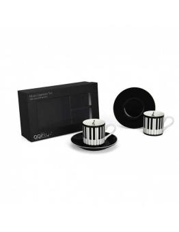 Espresso cup with saucer: keyboard - 2 sets (0,11L) 