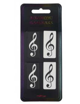Magnetic bookmark g-clef black & white 