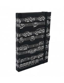 Notebook sheet music black A6 