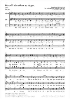 Who will prevent me from singing H 447 Standard
