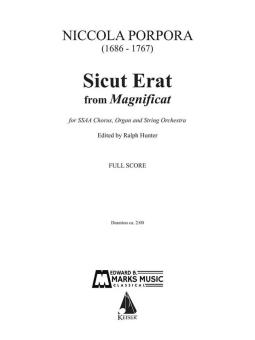 Sicut Erat from Magnificat 