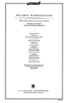 Dat du min Leevste büst 