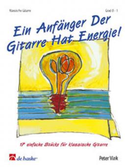 Ein Anfänger der Gitarre hat Energie 